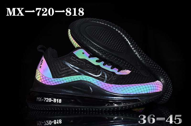 2020 Women Nike Air Max 720-818 Black Rainbow Shoes